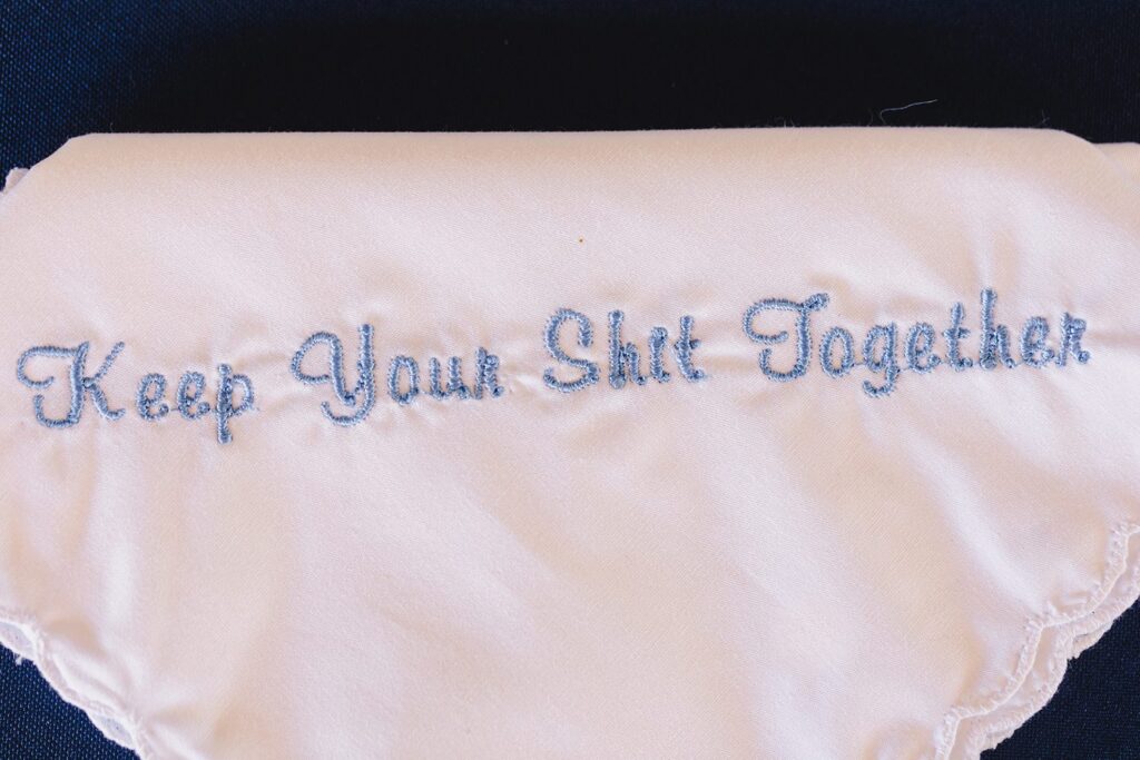 "keep your shit together" handkerchief 
