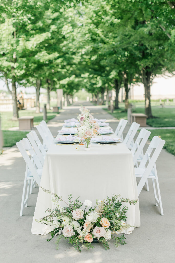 outdoor wedding reception in Kansas City