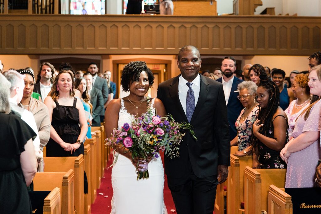 bridal processional at Trinity United Methodist Church