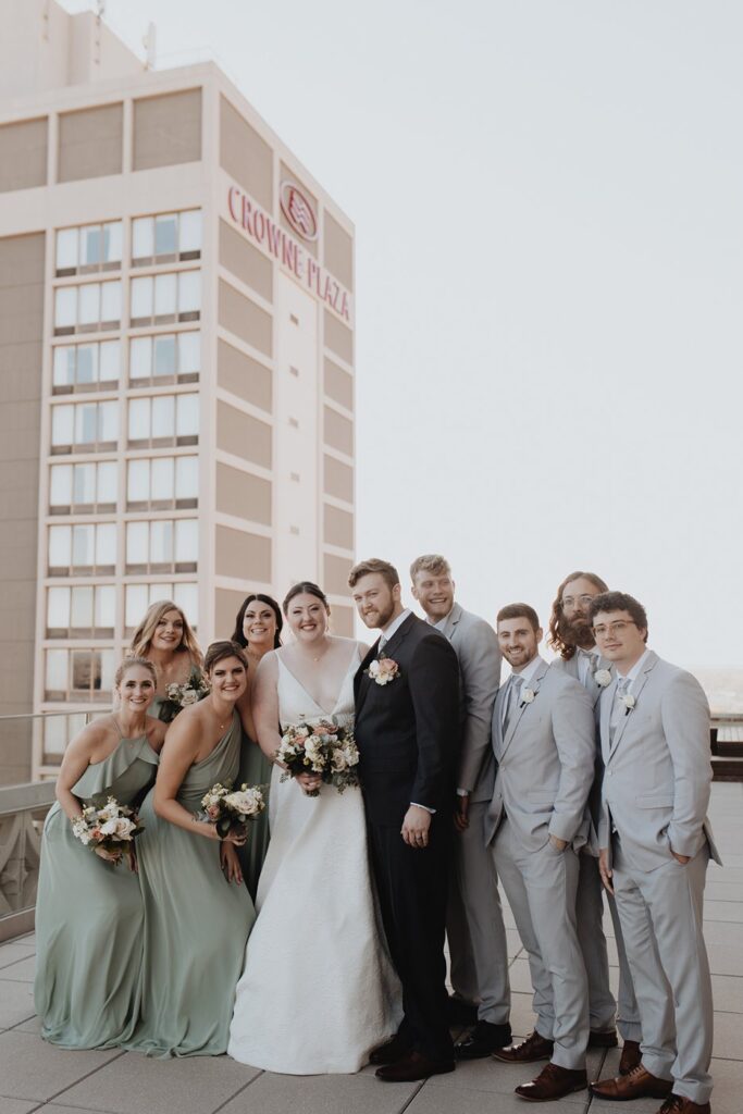 wedding party at Hotel Kansas City