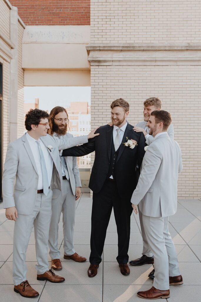 groomsmen at Hotel Kansas City