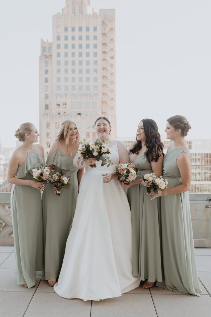 bridesmaids at Hotel Kansas City