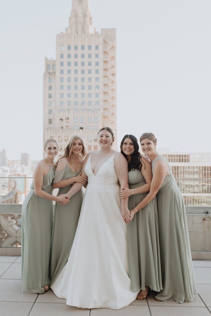 bridesmaids at Hotel Kansas City