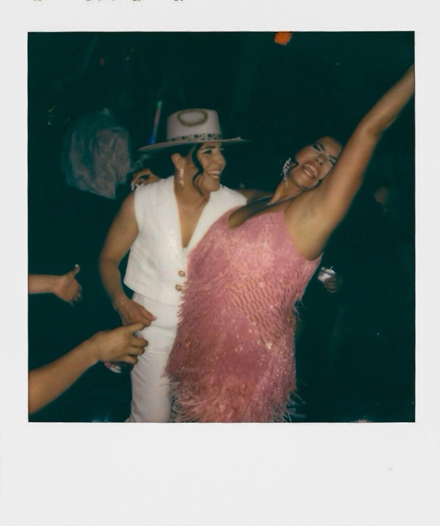 Maverick wedding reception polaroids