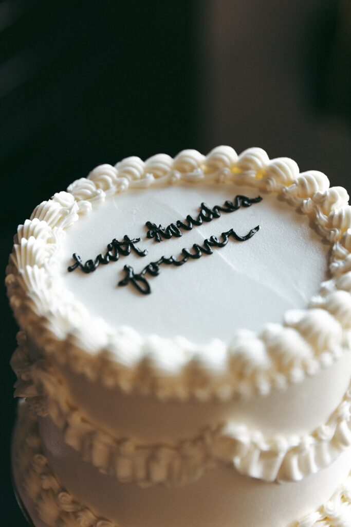 "butt touches forever" wedding cake