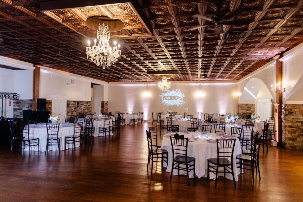 reception at pavilion event space