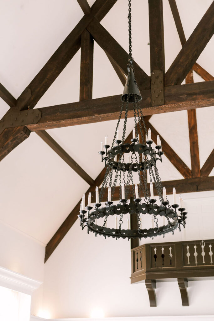 chandelier at Oakwood Country Club