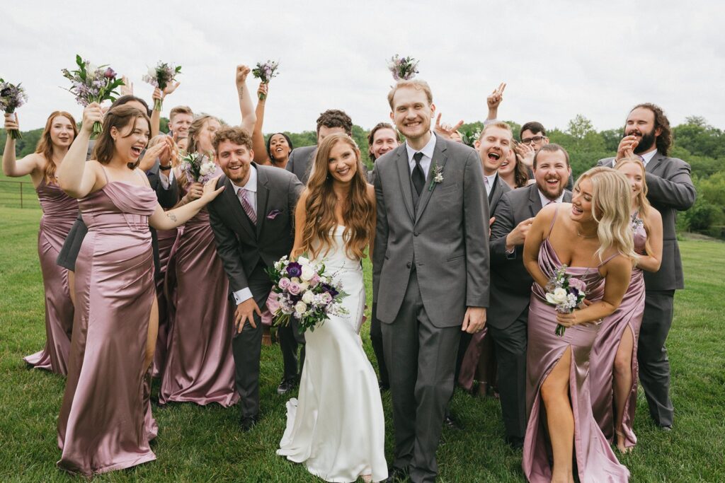 wedding party outside at The Bell of Camden Point