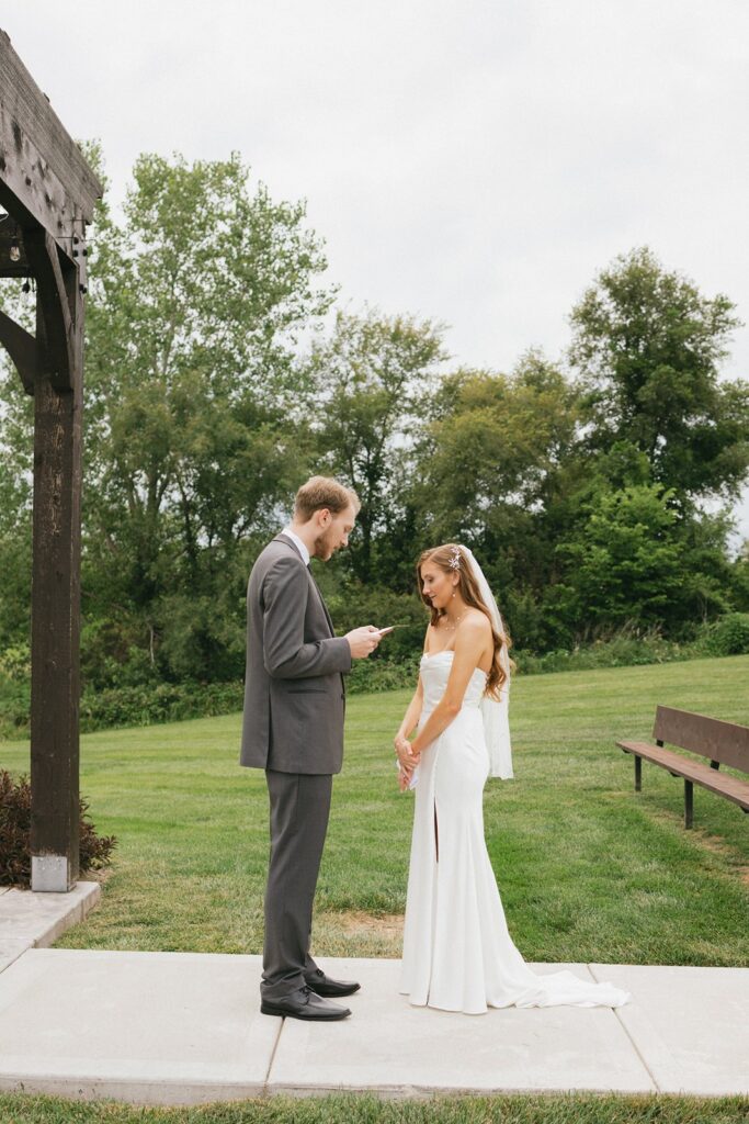 private wedding vows at The Bell of Camden Point