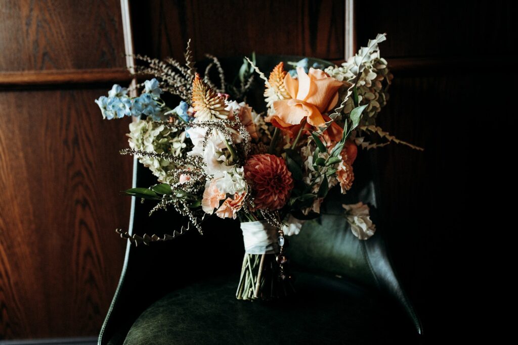 whimsical, moody bridal bouquet