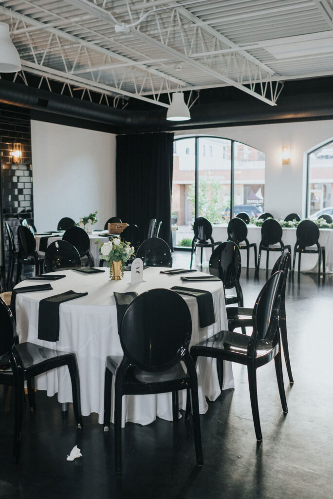 modern Kansas City wedding reception at The Maverick