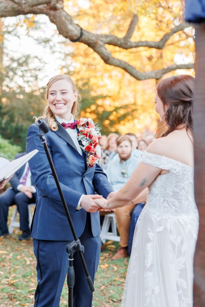 backyard wedding ceremony at The Simpson House