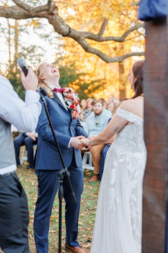 backyard wedding ceremony at The Simpson House