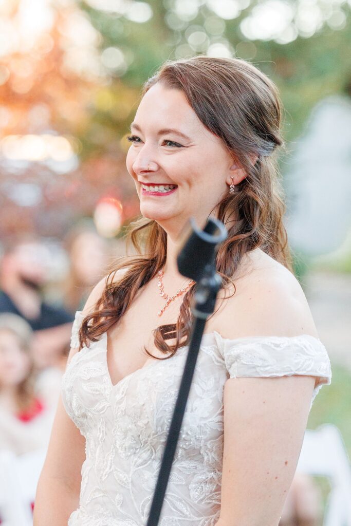 backyard wedding ceremony at The Simpson House