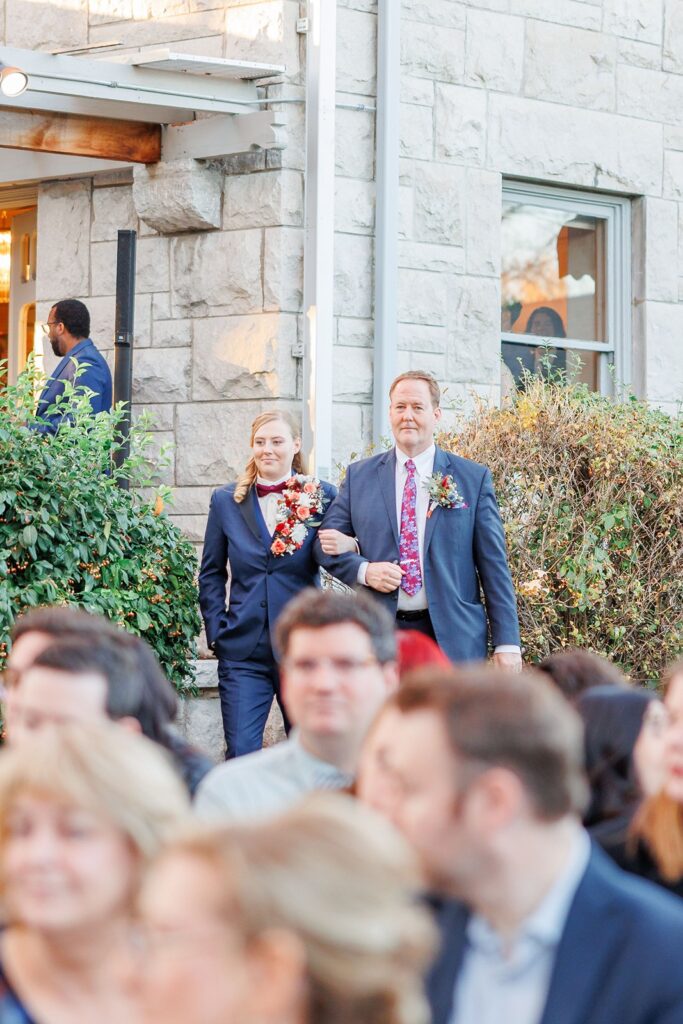 backyard wedding ceremony at The Simpson House