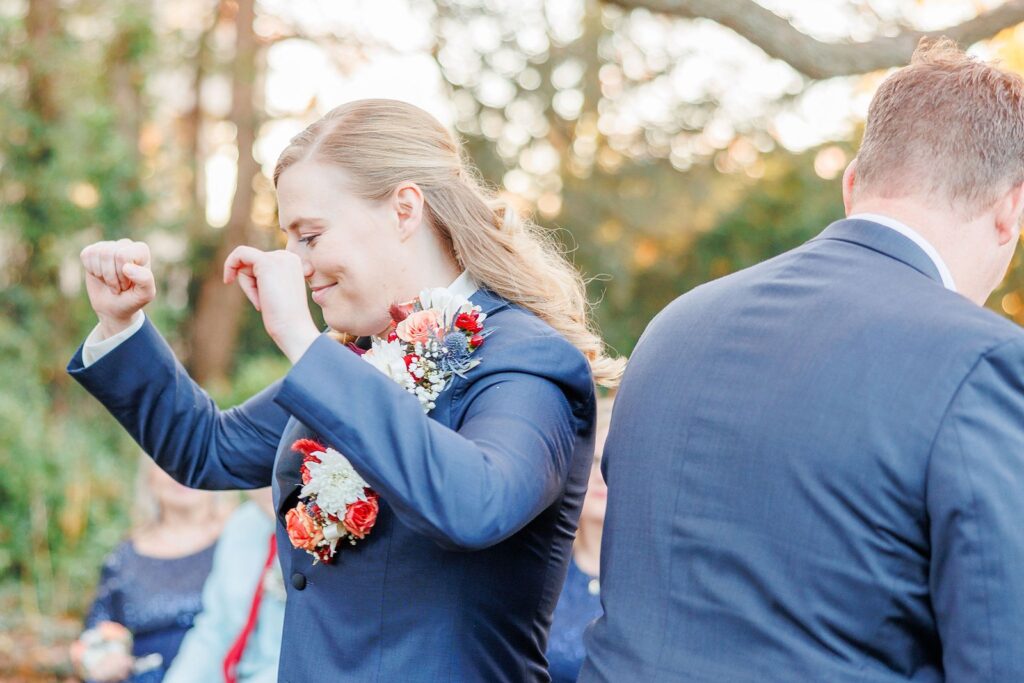 backyard wedding ceremony at The Simpson House