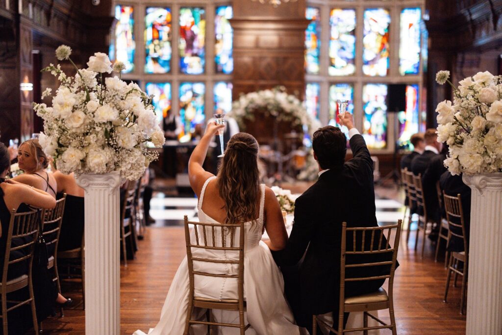 Tudor ballroom wedding toast Hotel KC