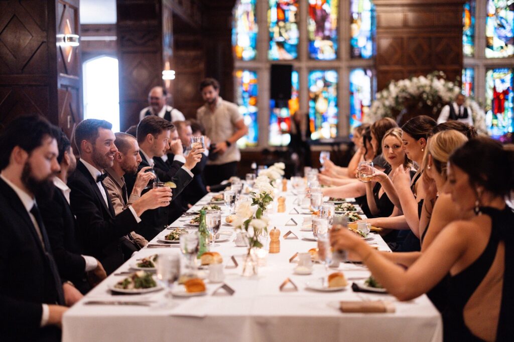 Tudor ballroom wedding toast Hotel KC