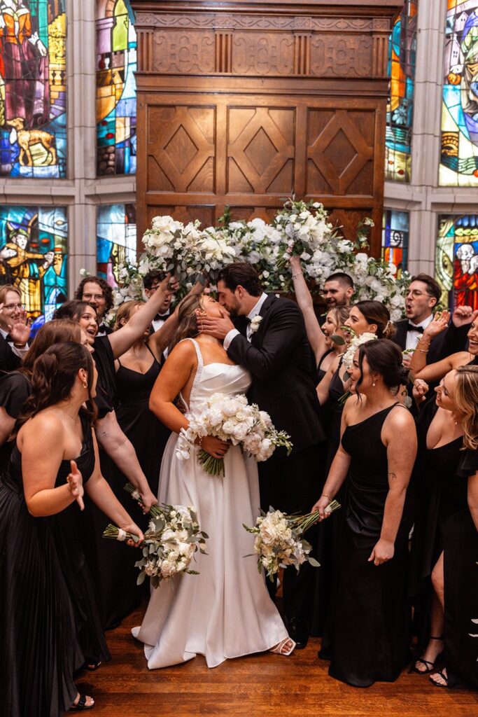 Tudor Ballroom wedding party photos- Hotel KC