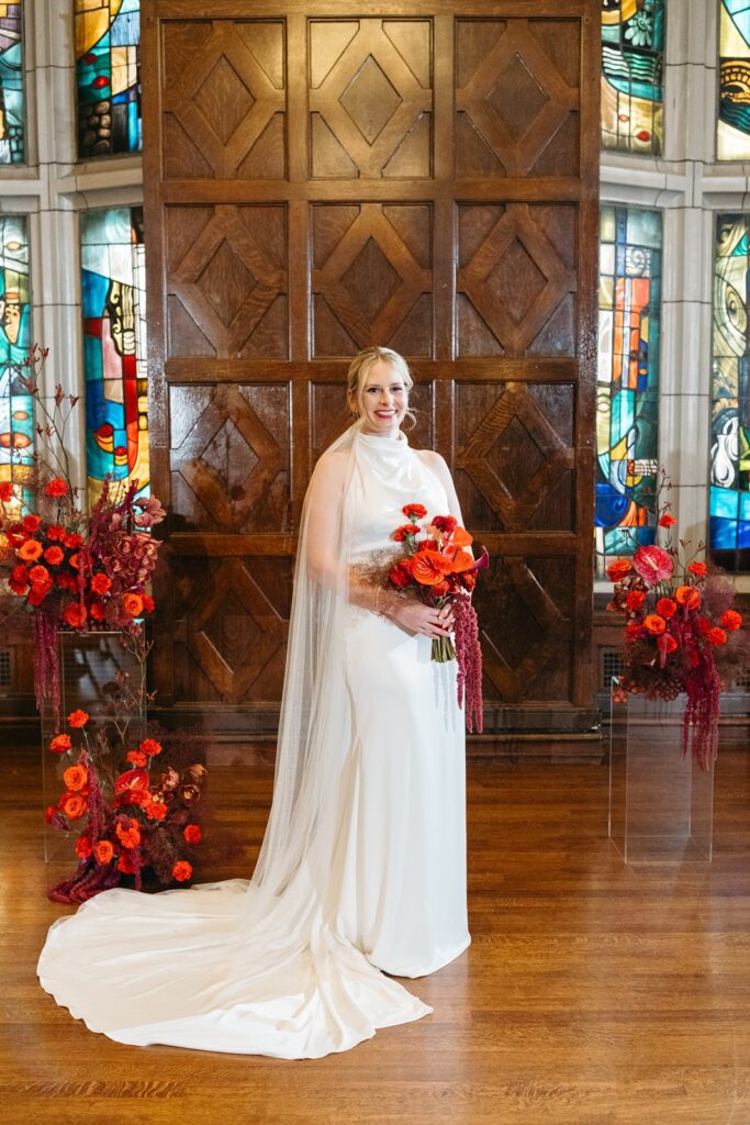 Hotel Kansas City Tudor Ballroom bridal portrait