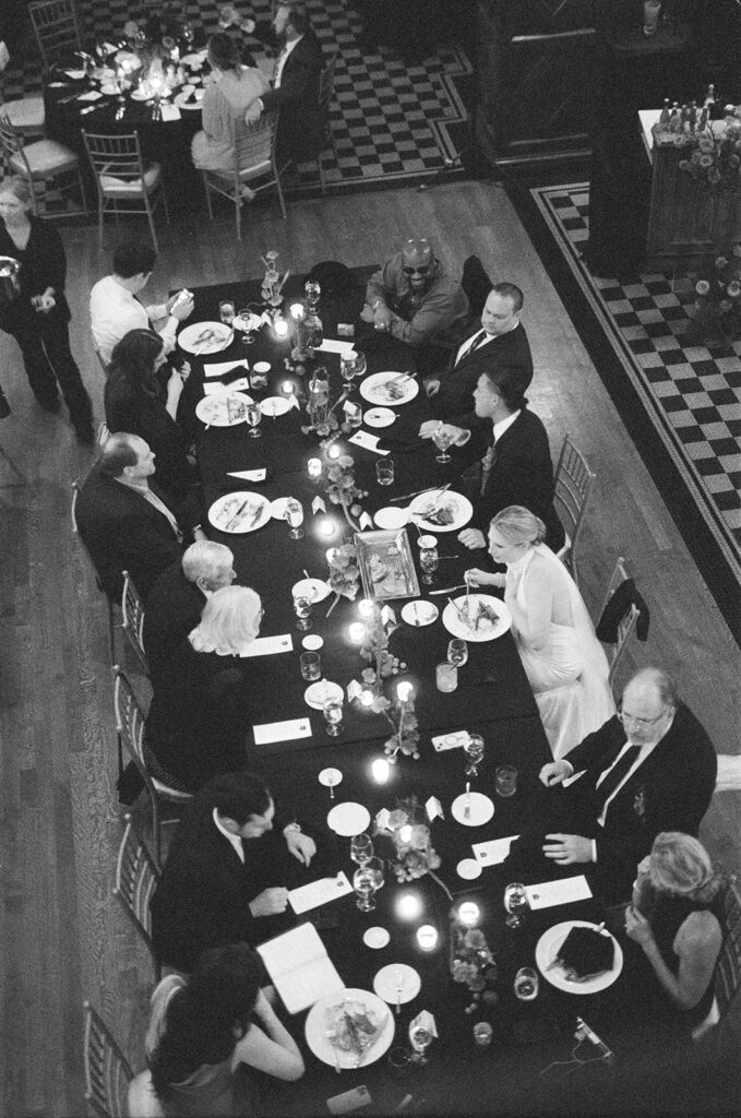 hotel Kansas City wedding dinner in the Tudor Ballroom