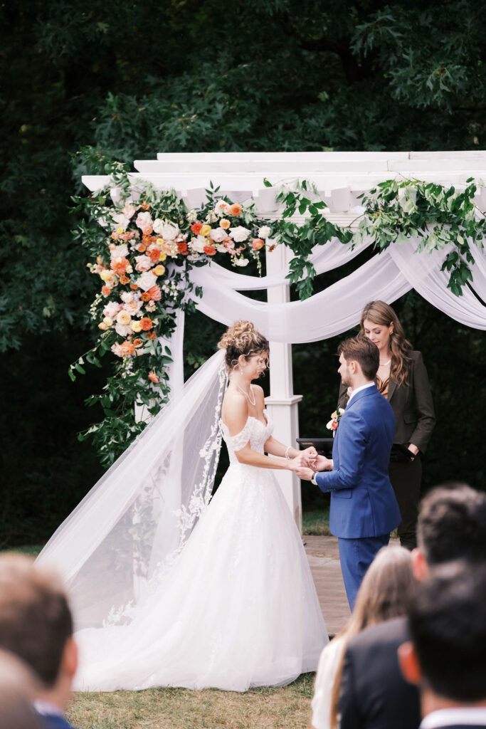 countryside chalet wedding ceremony