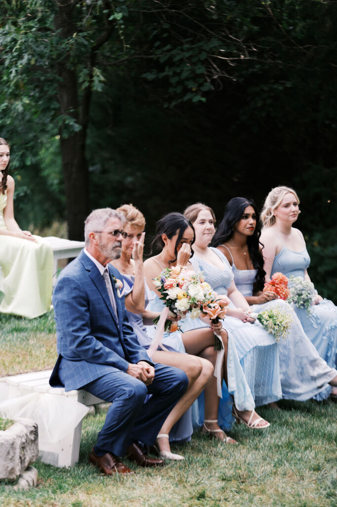 countryside chalet wedding ceremony