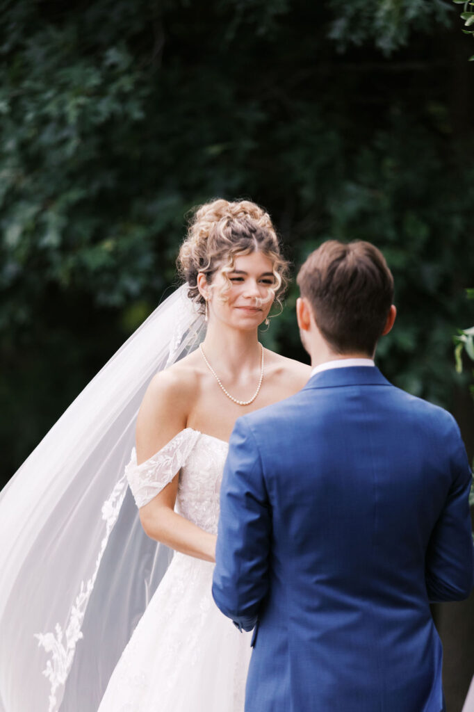 countryside chalet wedding ceremony