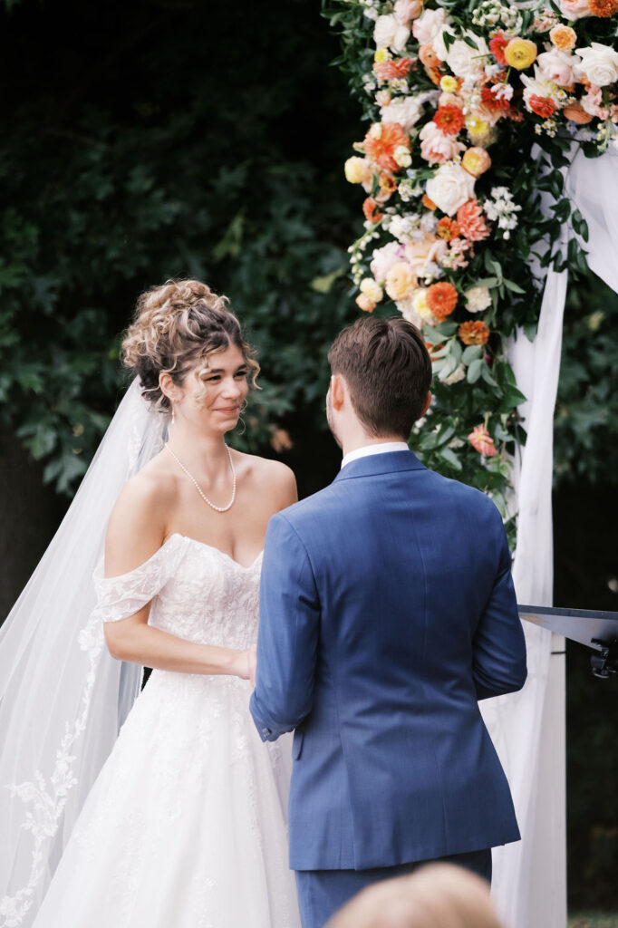 countryside chalet wedding ceremony