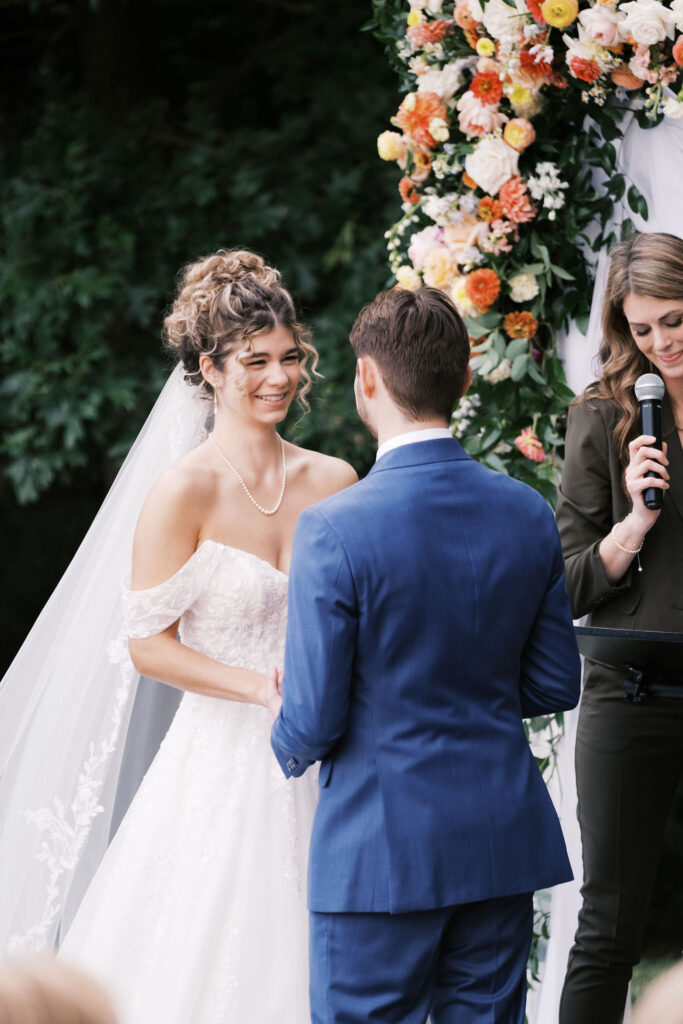 countryside chalet wedding ceremony
