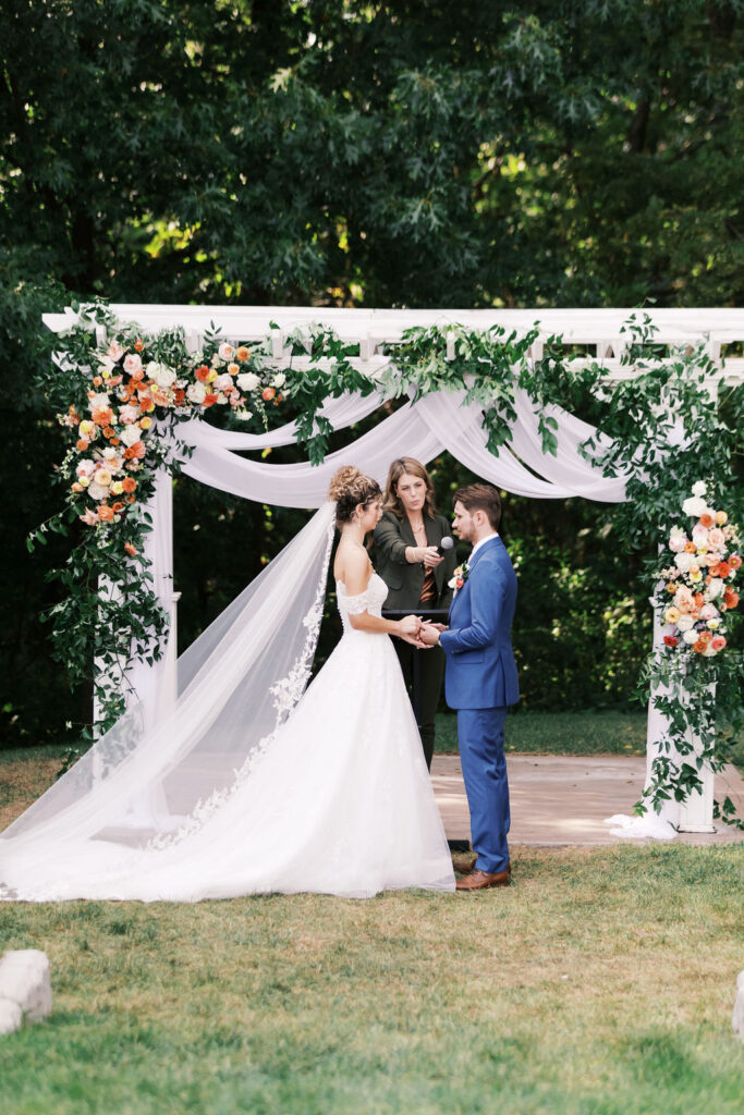 countryside chalet wedding ceremony