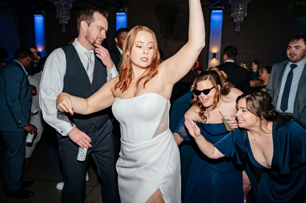 Mission Theatre wedding reception dance floor